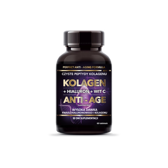 KOLAGEN TABLETKI + HIALURON +WIT C ANTI-AGE 60 TAB